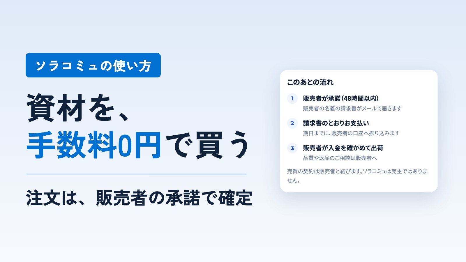 資材を買うの記事。資材を、手数料0円で買う
